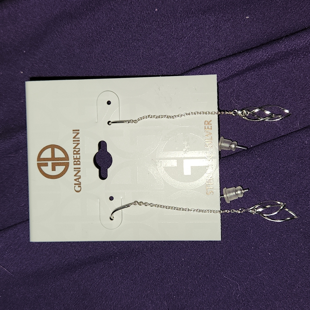 Giani Bernini Corkscrew Threader Earrings in Sterling Silver